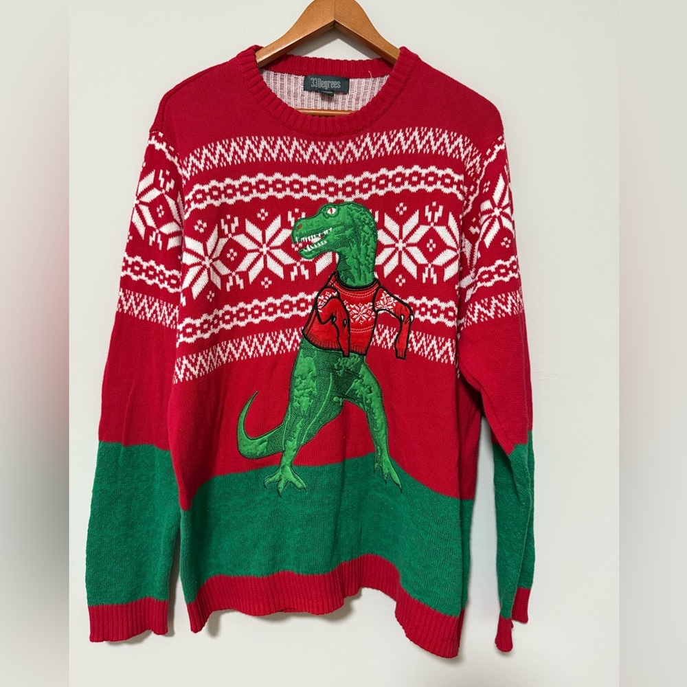 Dinosaur Christmas Sweater